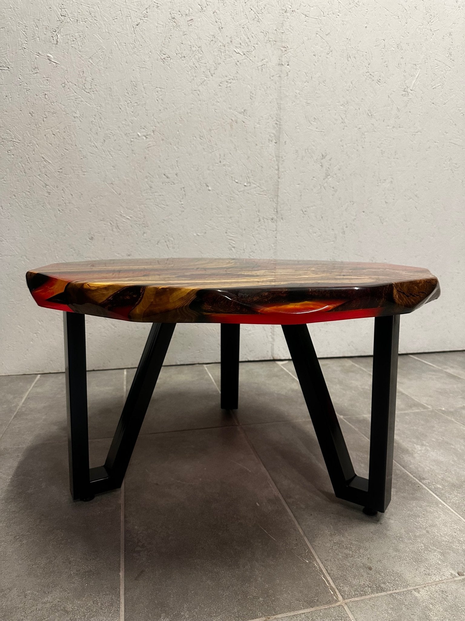 Coffee table Epoxy resin olive around 80 cm-EW-MT-003
