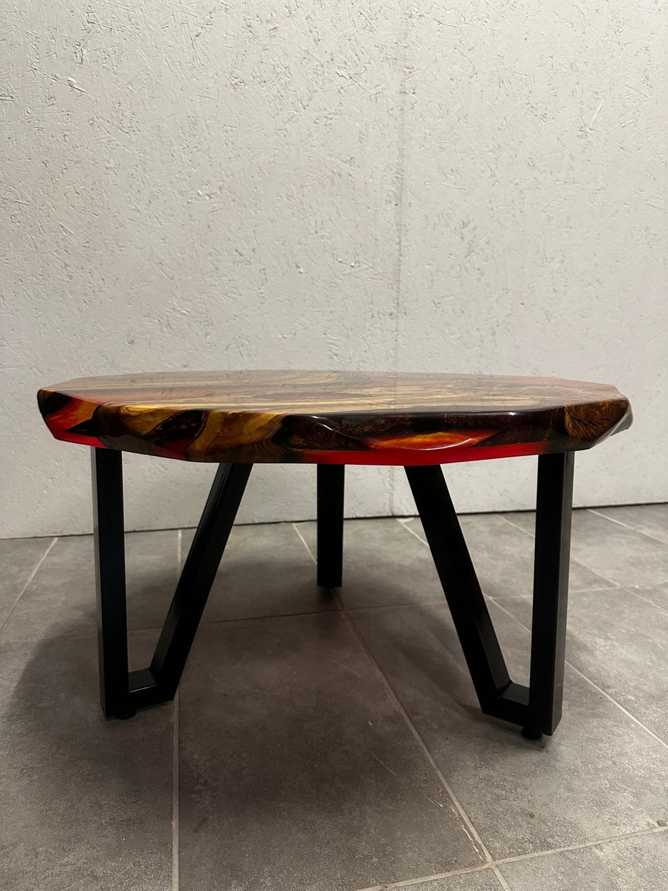 Coffee table Epoxy resin olive around 80 cm-EW-MT-003