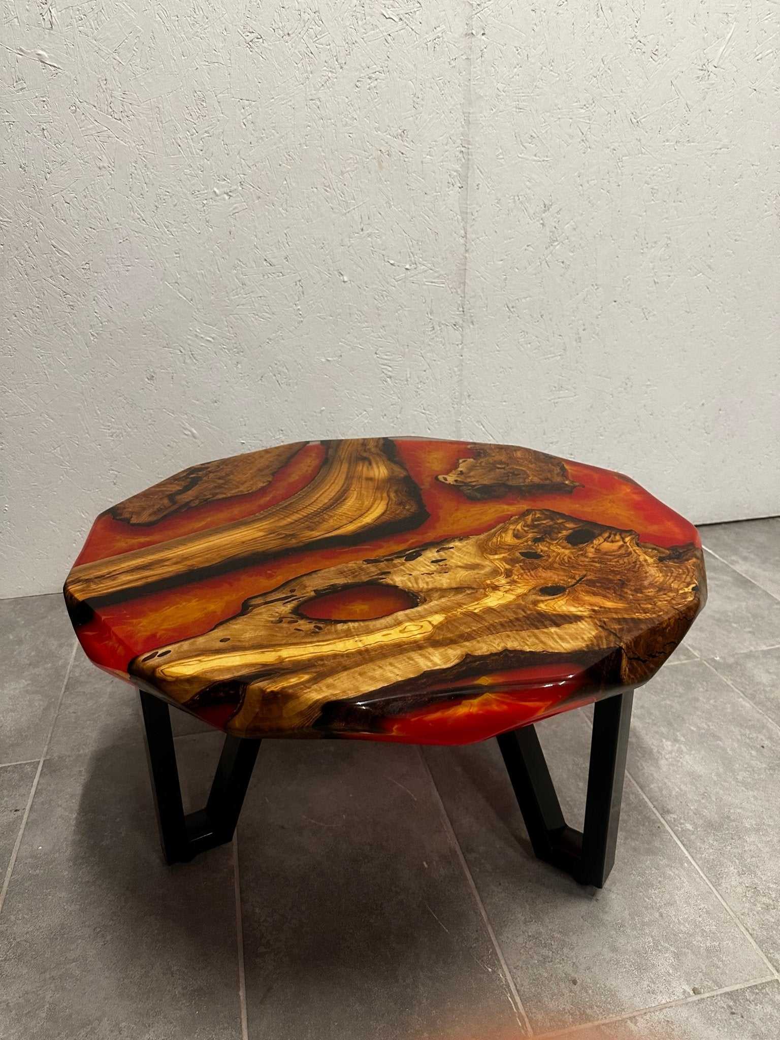 Coffee table Epoxy resin olive around 80 cm-EW-MT-003