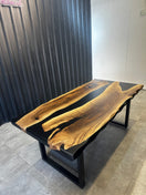 Switch Dining table epoxy resin walnut River Table 180 × 90 cm with X frame - Elite Wood - Live edge dining table 3 image