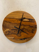 Switch Epoxy clock orange resin - handmade round designer piece - live edge - Elite Wood - clock 2 image