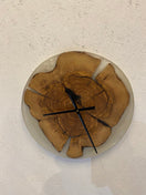 Switch Epoxy Clock with Gray resin - Design Clock with Natural Edge - Elite Wood - clock 2 image
