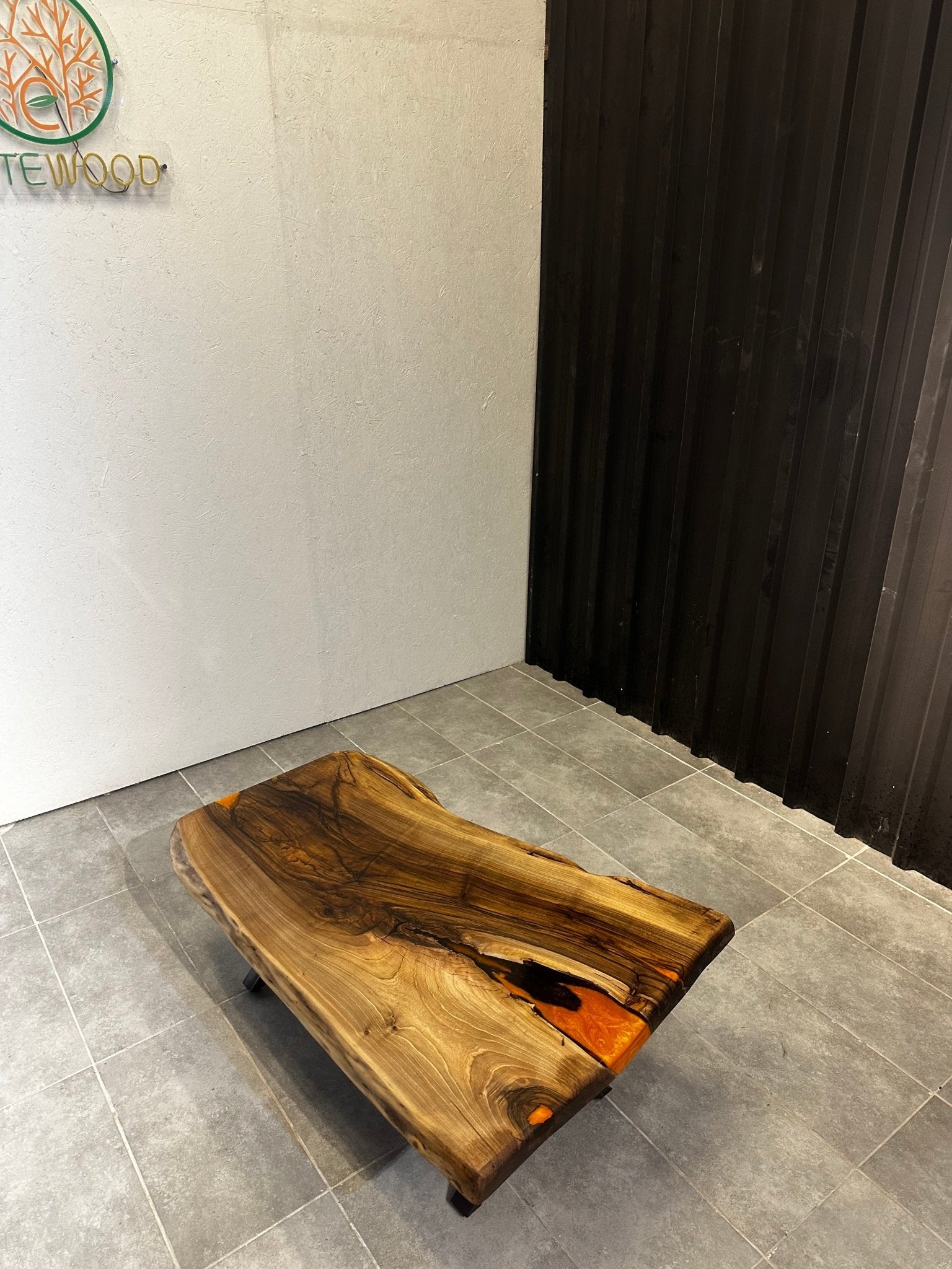 Walnut epoxy coffee table – 120x70 cm