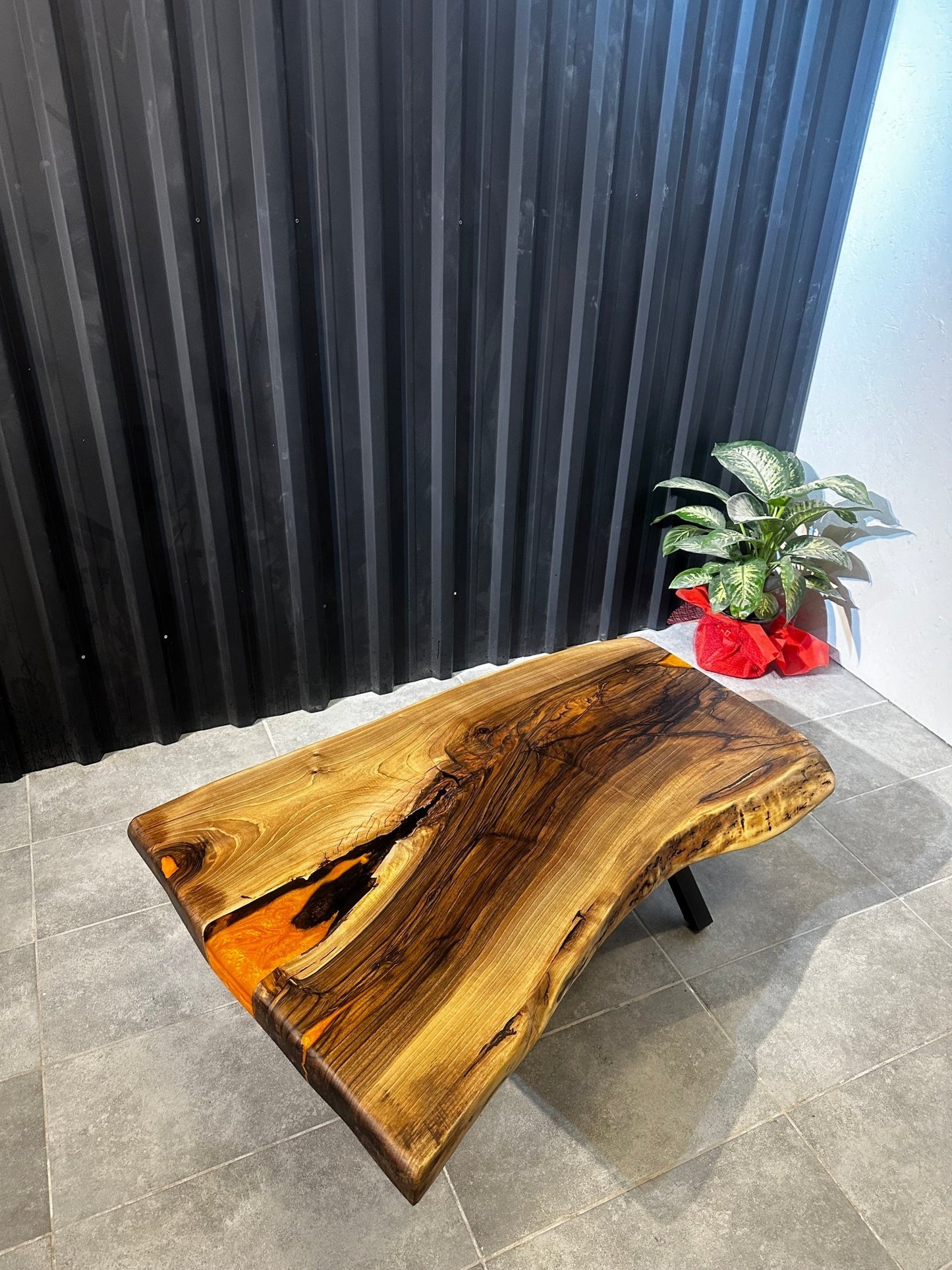 Walnut epoxy coffee table – 120x70 cm - Elite Wood - coffee table