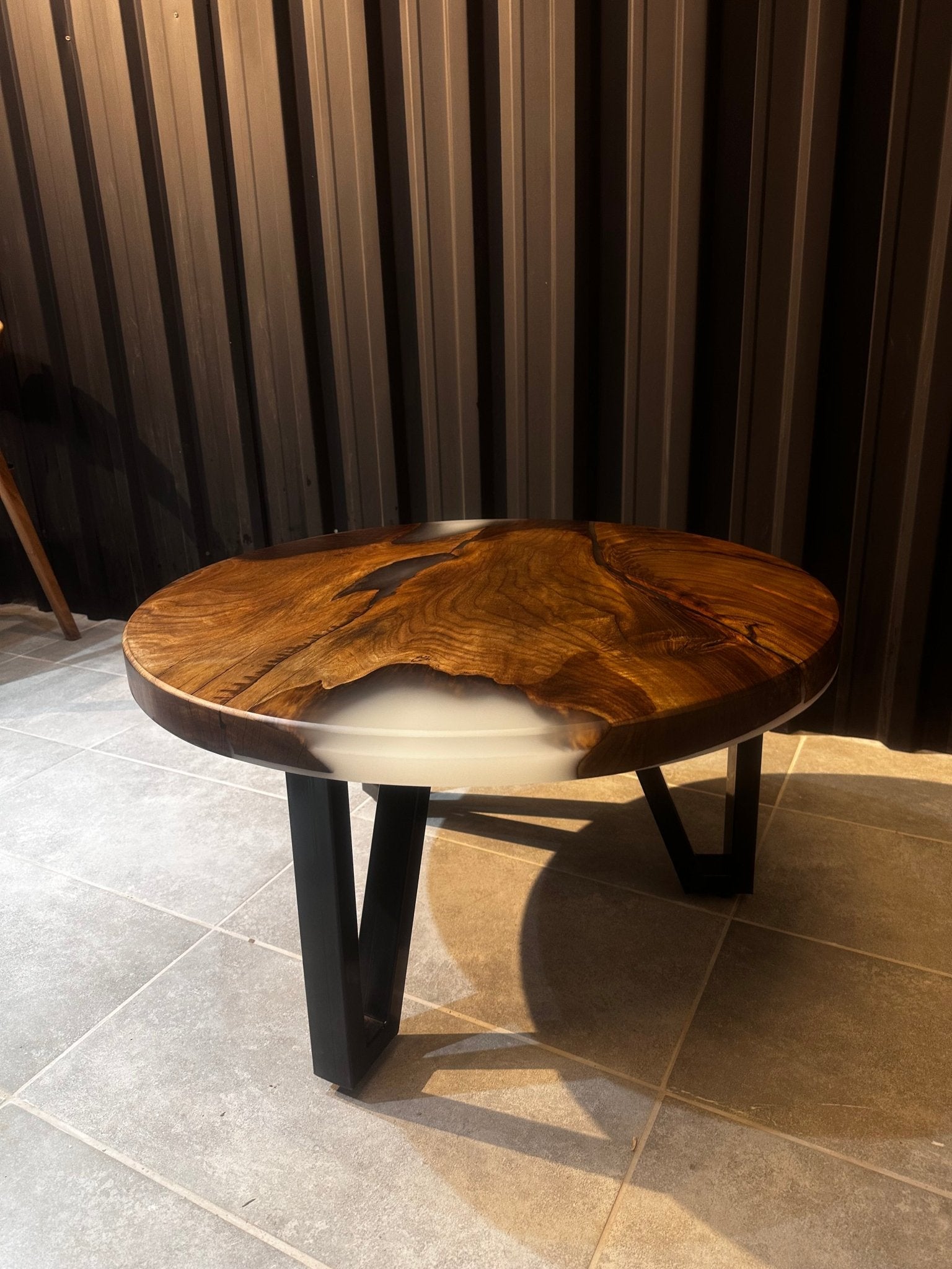Walnut Epoxy Coffee Table – Handmade River Table Design
