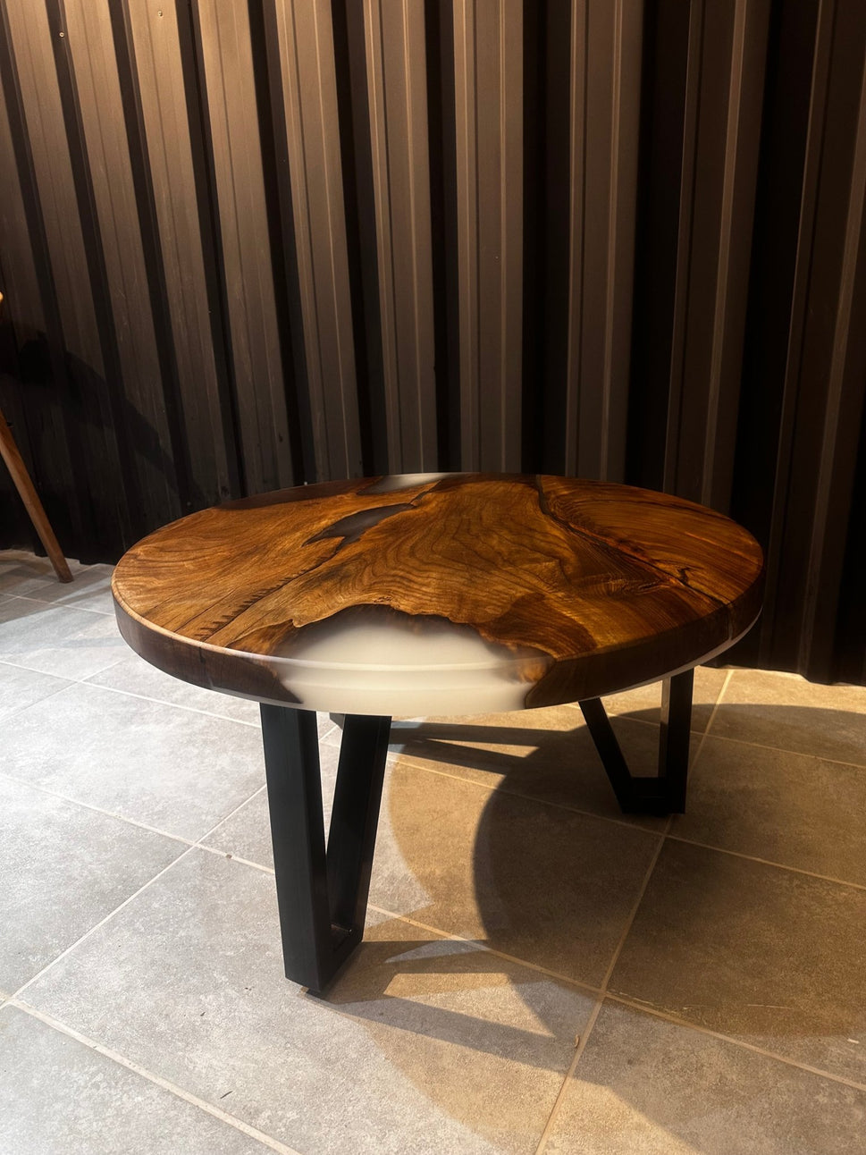 Walnut Epoxy Coffee Table – Handmade River Table Design