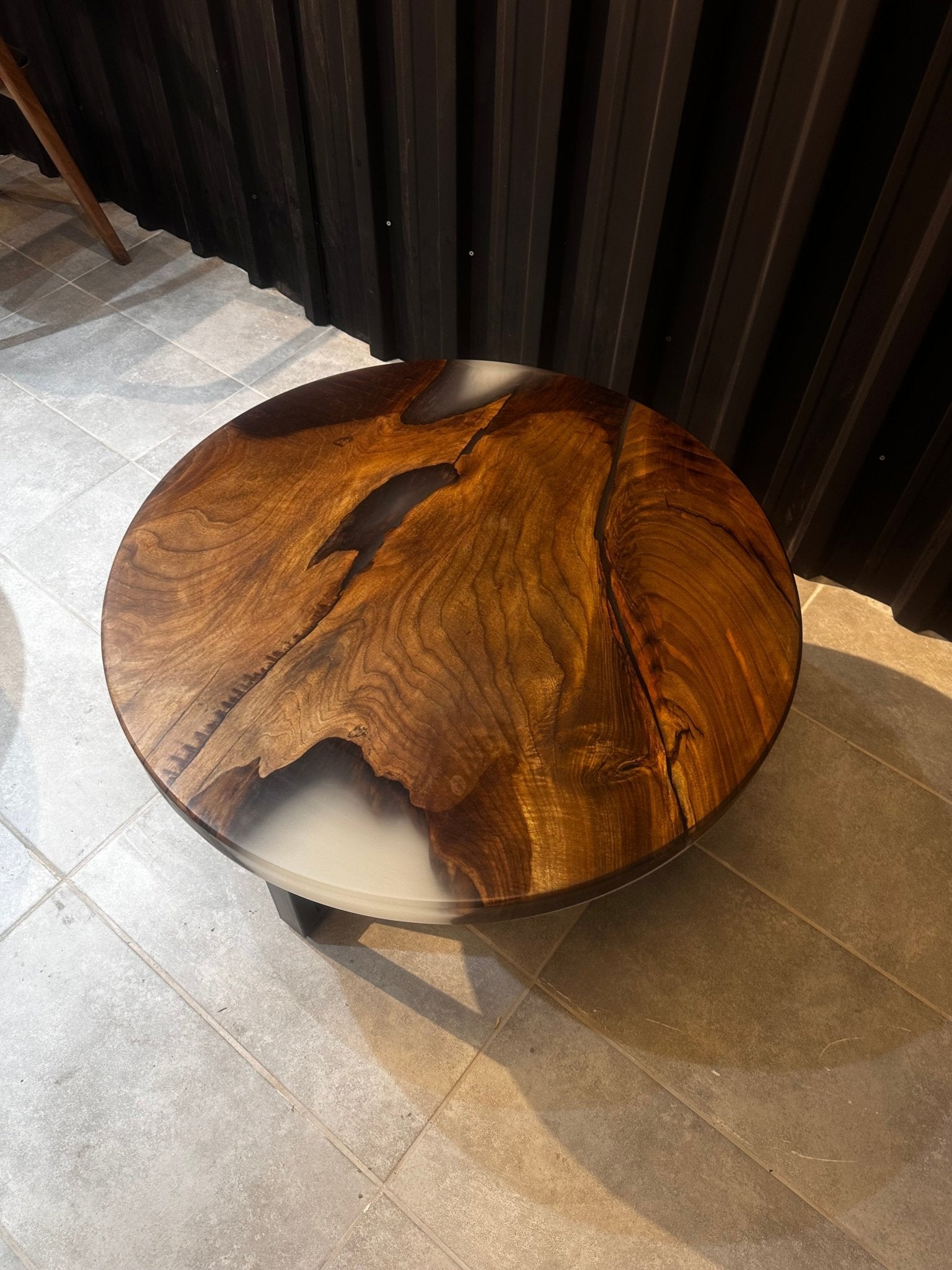 Walnut Epoxy Coffee Table – Handmade River Table Design