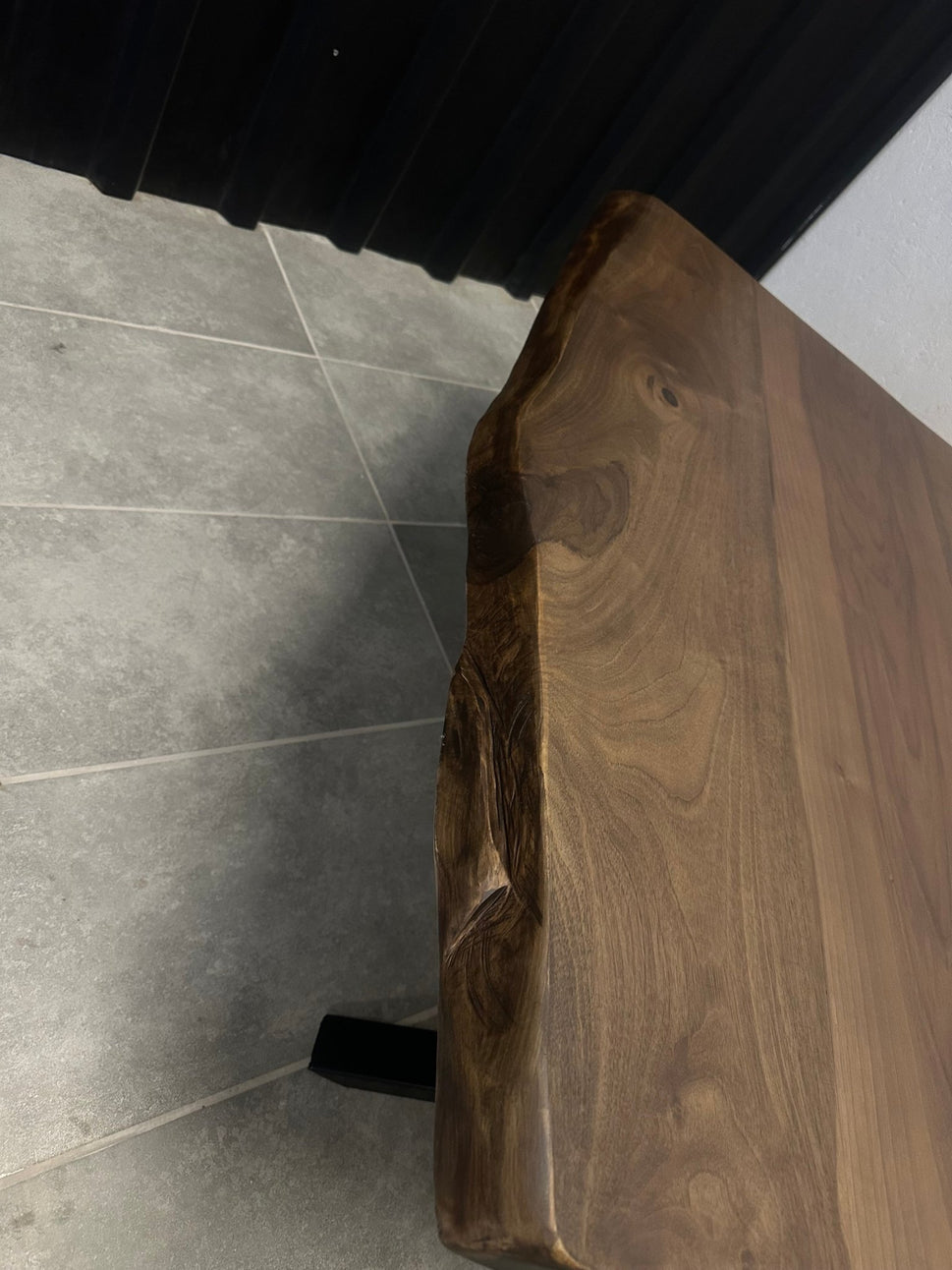Walnut Solid Wood Table with Cross Base