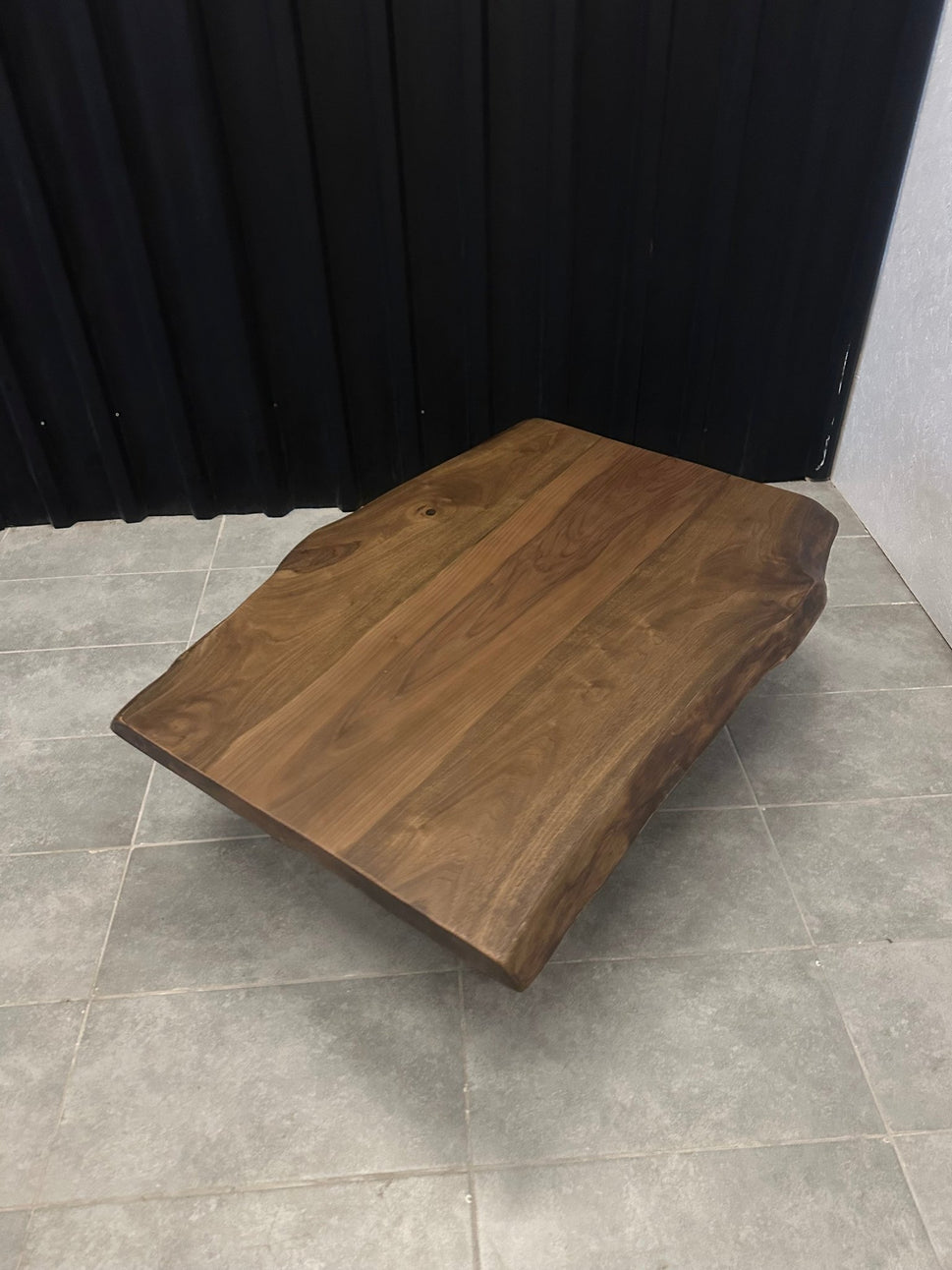 Walnut Solid Wood Table with Cross Base