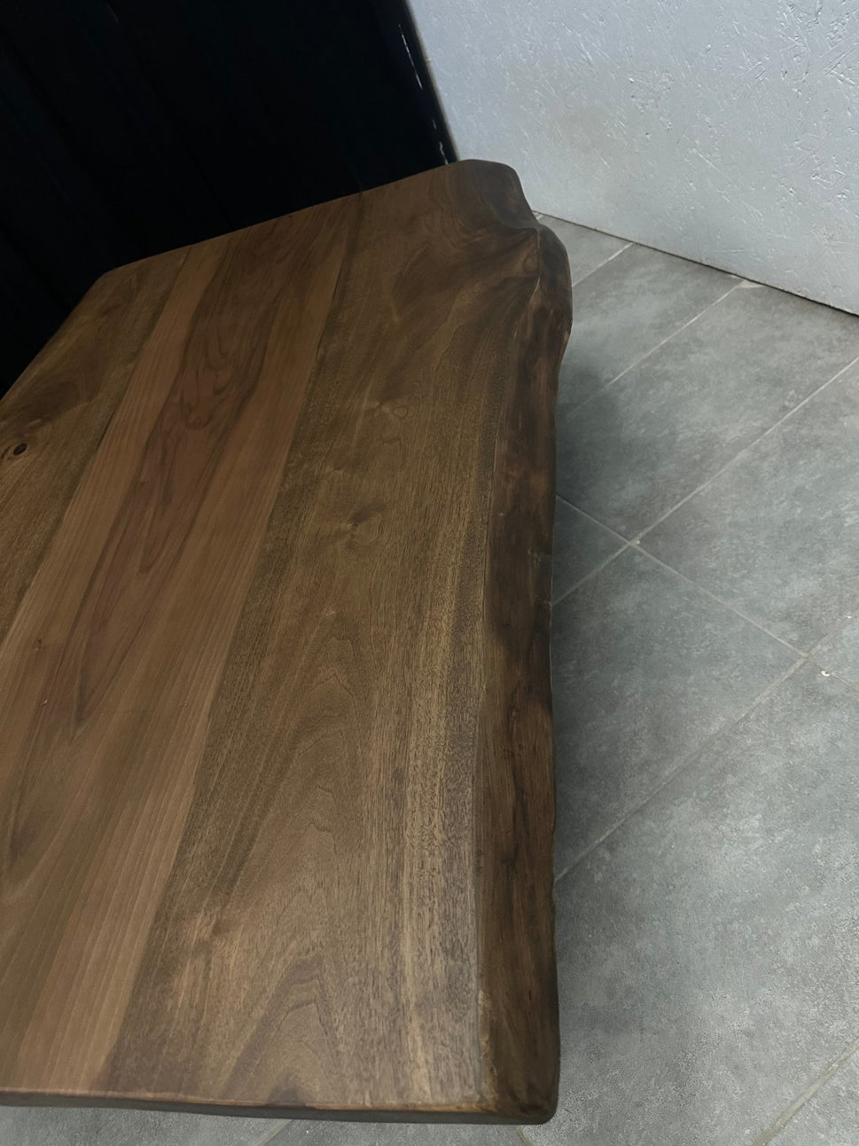 Walnut Solid Wood Table with Cross Base